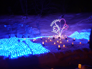 히로사키성 눈 등불 축제